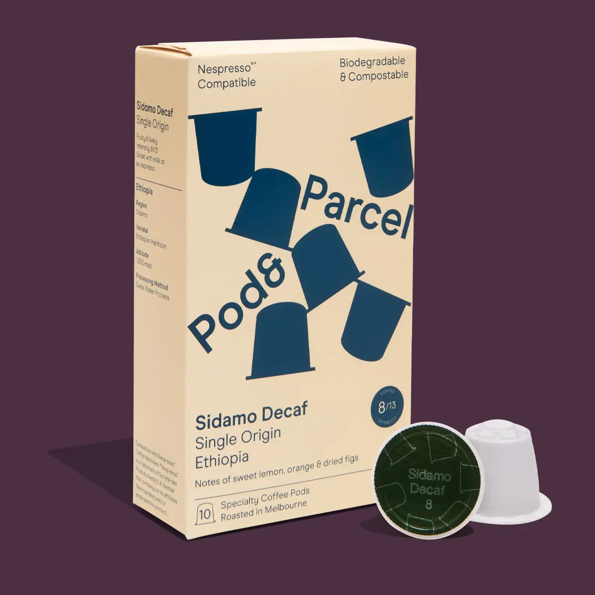 Peruvian decaf single origin coffee pods